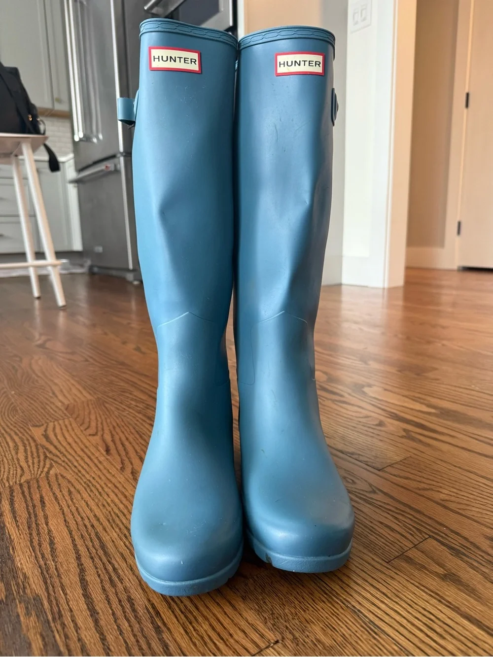 Hunter Women's Tall Rain Boots in Teal Blue